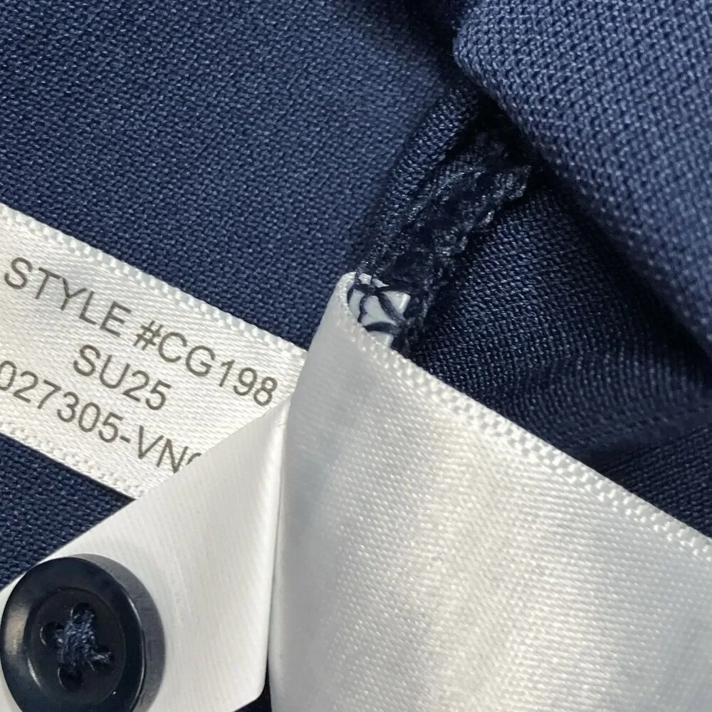J‎ Crew Polo Shirt Mens M TALL Blue Performance Pique Stretch Moisture Wicking